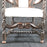 Antique barley twist oak chair with upholstered seat and back