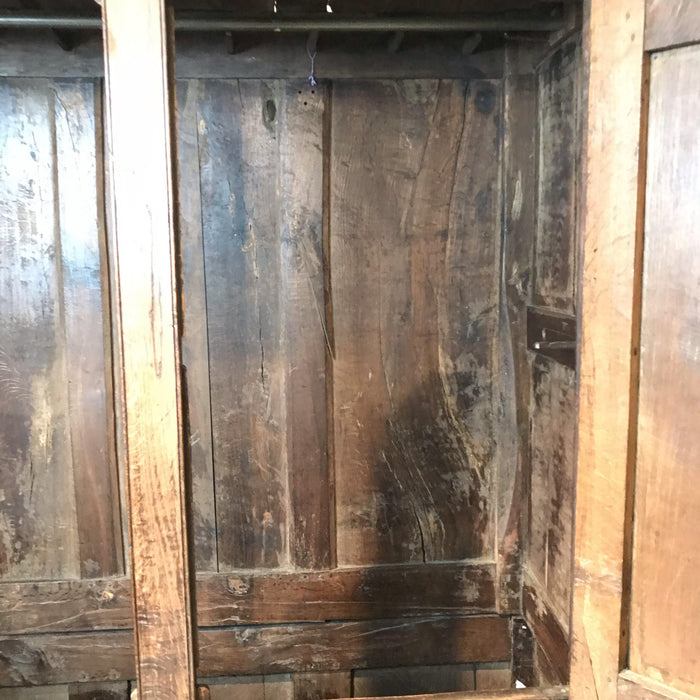Antique dark oak armoire or cupboard 
