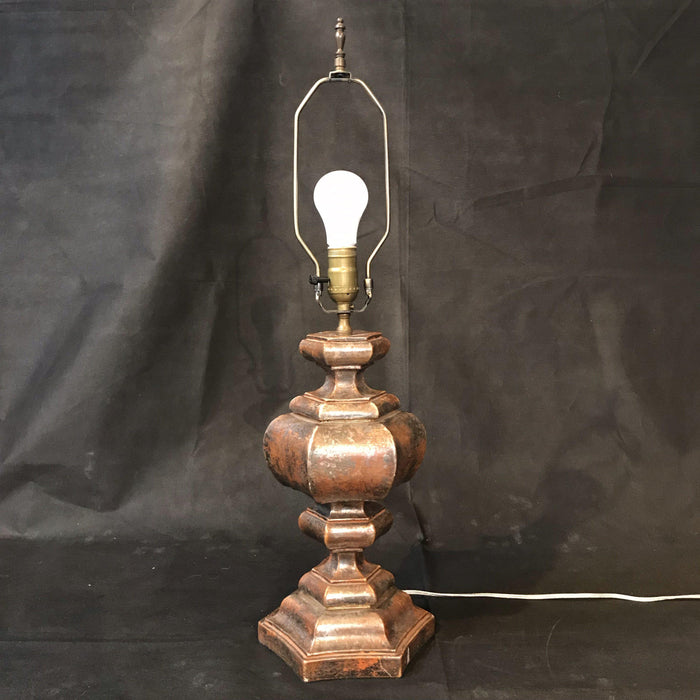 Antique silver and red lamp 