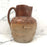 Antique brown pitcher with farm scene 