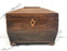Antique wooden tea box with red interior 
