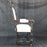 Antique barley twist oak chair with upholstered seat and back