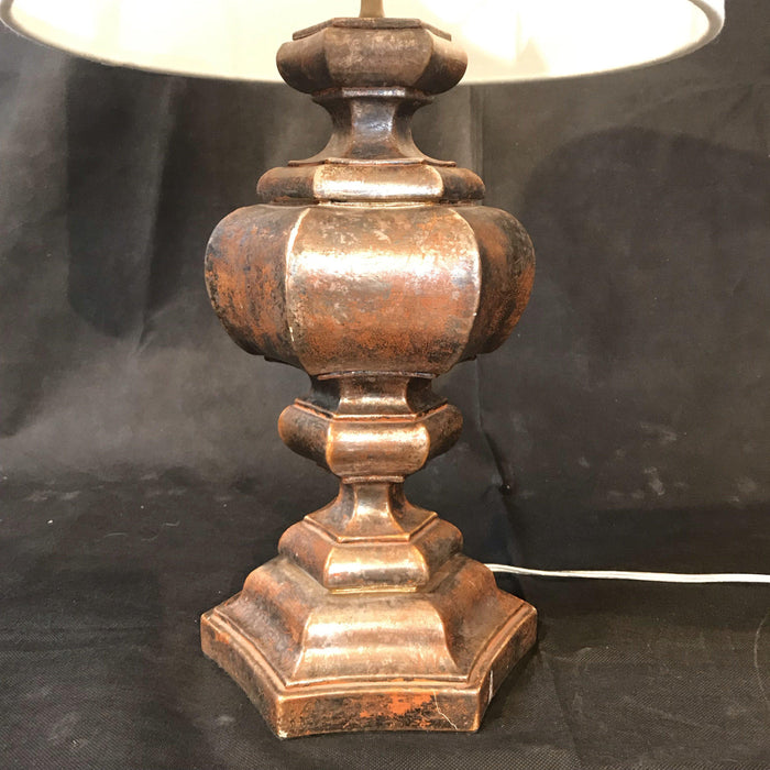 Antique silver and red lamp 