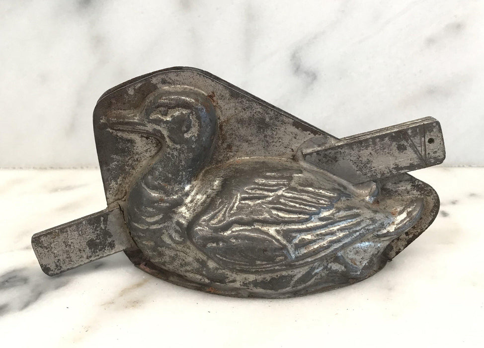 Antique Parisian Chocolate Duck Mold (Two Pieces)