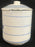 Vintage Blue and White Ceramic Coffee Canister for sale